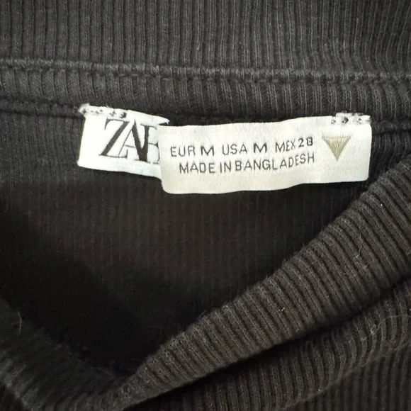 Black Ruffle Sleeve Women's Top - Picture 5 of 5